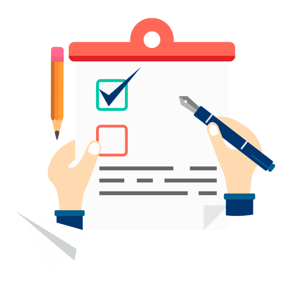 check_landing_page - Publicidad Supra Diseño de ilustración check list